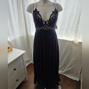 Free people adella crochet lace maxi dress